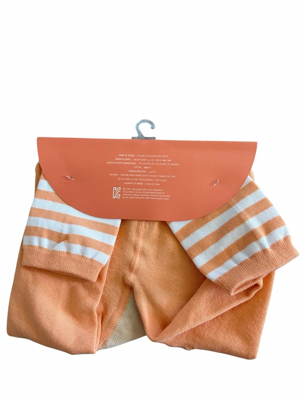 Eva & Elvin Everyday Socks & Tights for Kids Sheep Orange ~24M